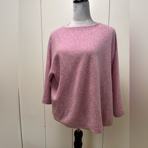 Women's cashmere Pink Sweater by Poetry. Size 14.